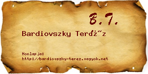 Bardiovszky Teréz névjegykártya